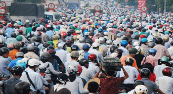 Ho Chi Minh – Ville au Vietnam est mauvaise pour conduire